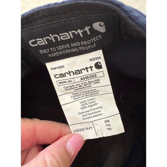Carhartt Navy Blue Canvas Women’s LOGO C Hat NWT - Picture 3 of 6